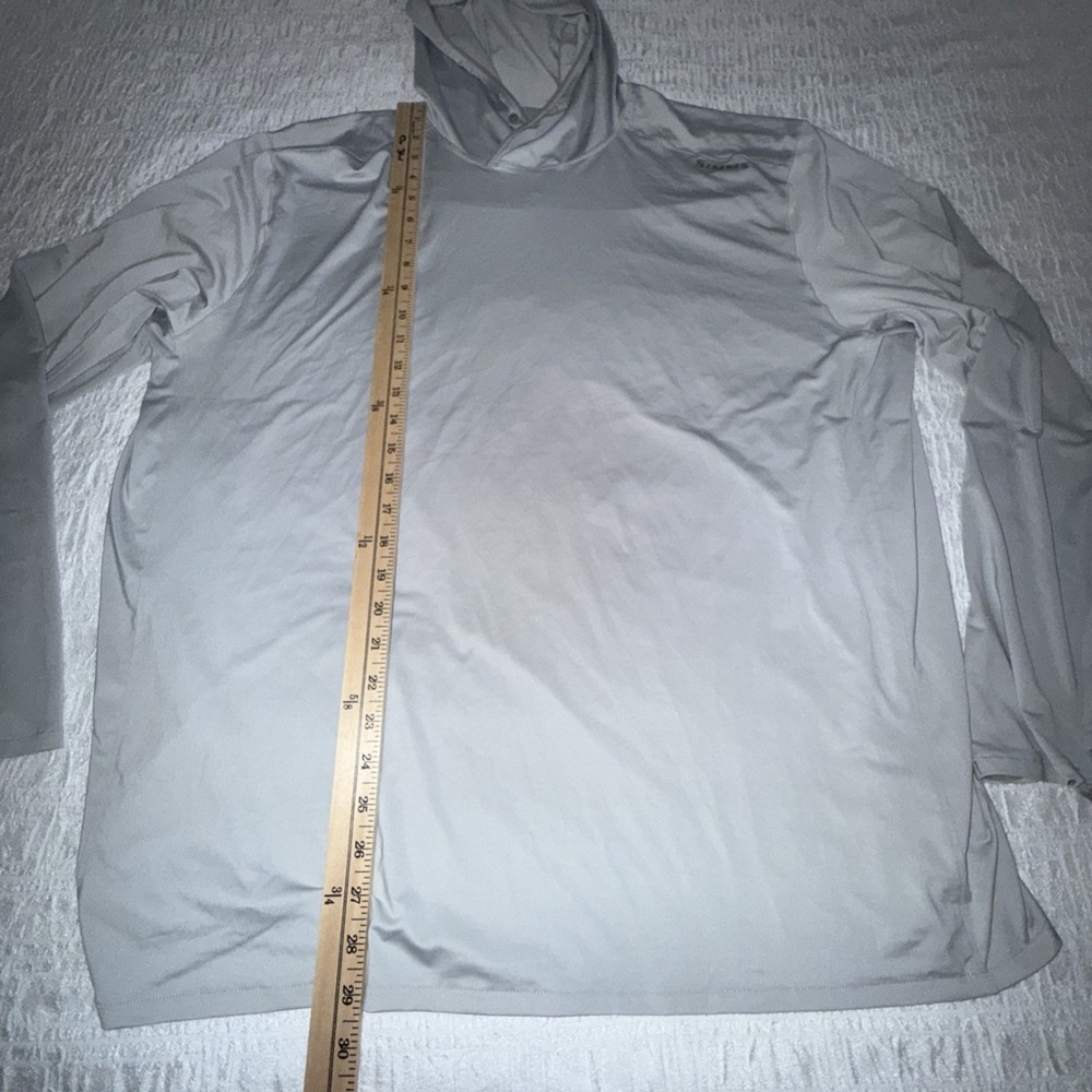 Simms Men's SolarFlex UPF 50 Hoody size XXL light gray - Picture 7 of 8